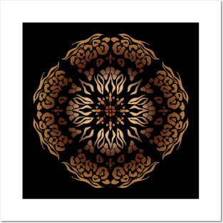 Ombre Animal Print Mandala Posters and Art